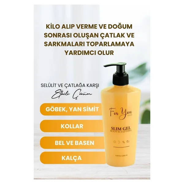 For You Gold Slim Jel Sıkılaştırıcı, Toparlayıcı, Çatlak Karşıtı ve Selülit Kremi