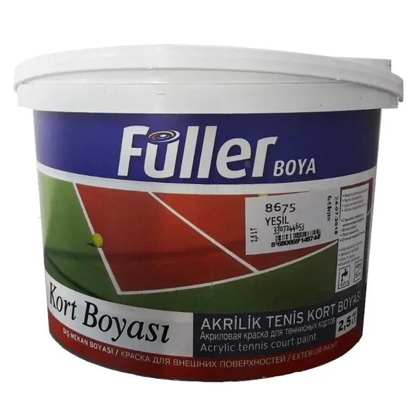 Füller 2.5 lt Kırmızı Tenis Kort Boyası