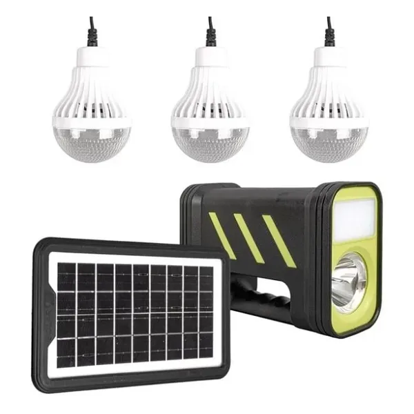 Gd-12 Solar Panelli 3 Ampullü Solar Işıldak Fener