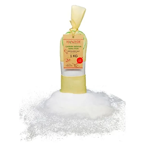 Hanzade Bitkisel 84 Mineralli Çankırı Kristal Toz Kaya Tuzu Bez Torba (Toz (Öğütülmüş) Kaya Tuzu, 3 Kg)