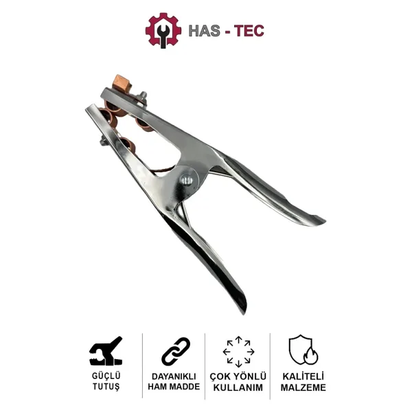 Has-Tec Şase Pensesi 500A Chrome Vanadium, Yüksek İletkenlik Ve Dayanıklılık, Kaynak İşleri İçin