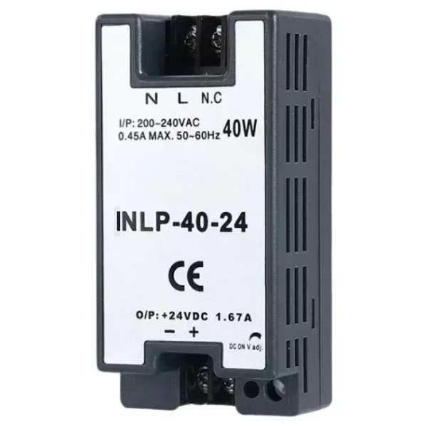 INLP-40-24 - 40W 24VDC 1.67A Raya Montajlı Güç Kaynağı