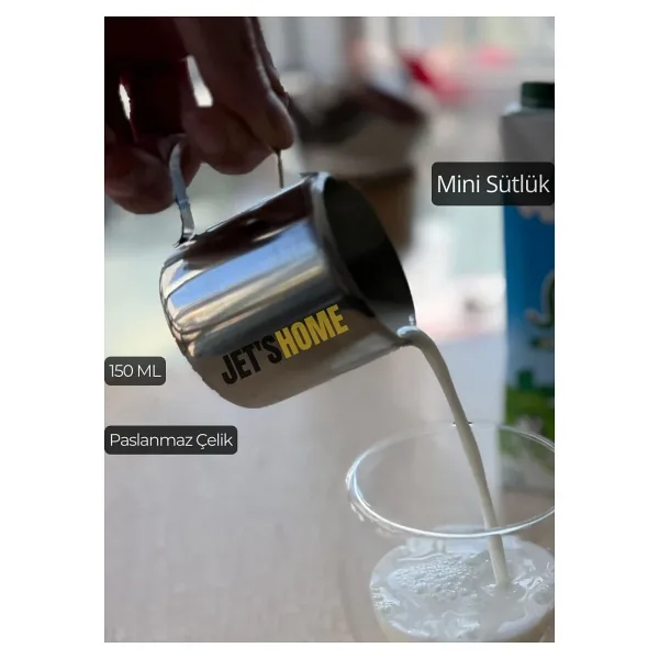 Jet's Home Mini Sütlük Paslanmaz Kahve Yanı Sütlüğü Çelik 150 ml