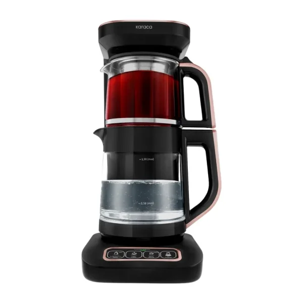 Karaca Çaysever Robotea Pro Connect 4in1 2500 W Rose Gold Konuşan Cam Çay Makinesi
