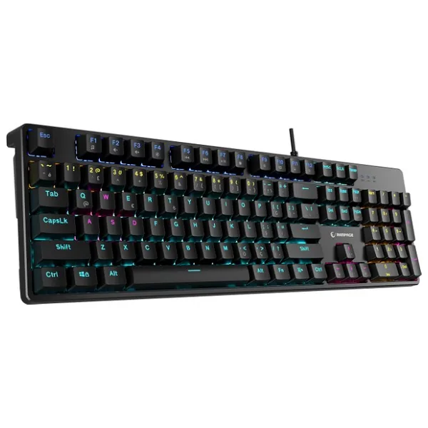 Kb-Mk2 Nimbus Red Switch Rainbow Aydınlatmalı Anti-Ghosting Mekanik Klavye Gaming Oyuncu Klavyesi - Siyah