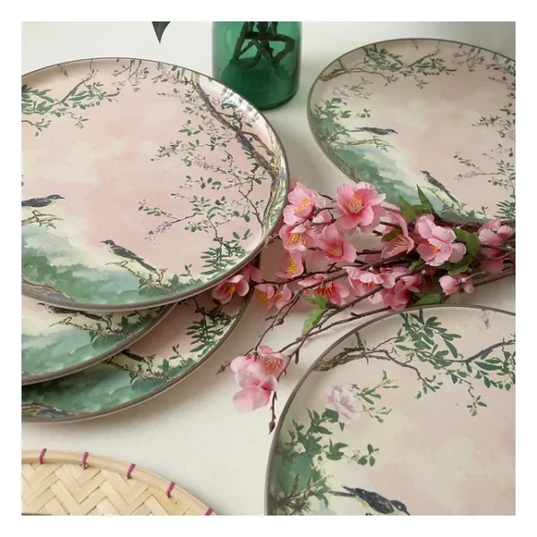 Keramika Pink Woods Nordic 28 cm 6'lı Servis Tabağı