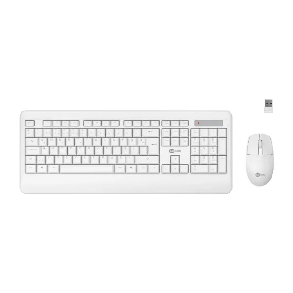 Lenovo Lecoo KW202 Beyaz Kablosuz Klavye Mouse Seti