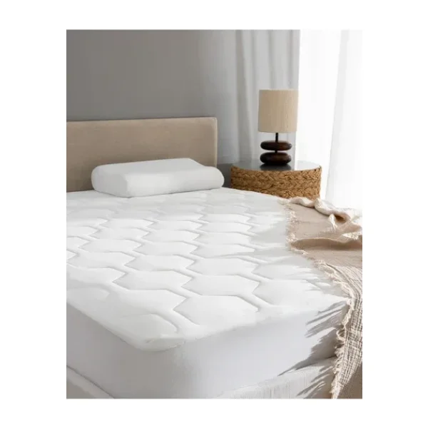 Madame Coco Antony Cool King Size Fitted Yatak Alezi - Beyaz - 180x200 cm