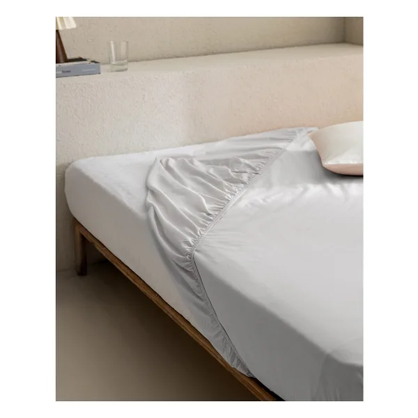 Madame Coco Manon King Size Plus %100 Pamuk Ranforce Lastikli Çarşaf - Gri - 200x200 cm