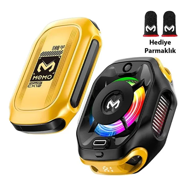 Memo CX12 Pro 2000MAH Bataryalı Manyetik Cep Telefon Soğutma - Sarı
