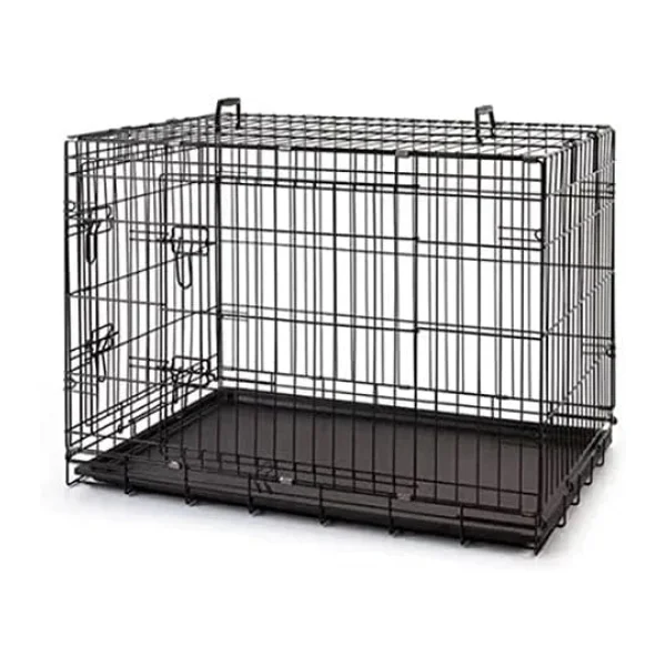 Metal Köpek Kafesi 91x61x66 Cm Siyah