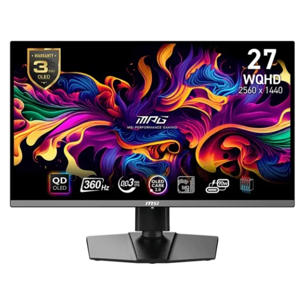 MSI MPG 271QRX QD-OLED 26.5" 0.03 ms 2K Pivot 360 Hz OLED Oyuncu Monitörü