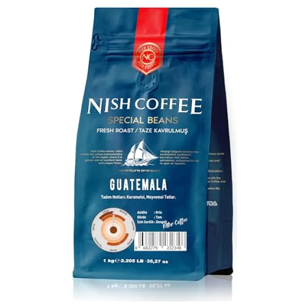 Nish Filtre Kahve Guatemala Çekirdek 1 Kg