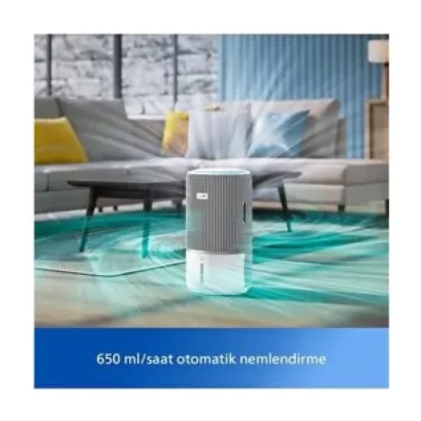 Philips 2'si 1 Arada Hava Temizleyici ve NEMLENDIRICI,300M3/S, Uzaktan Kontrol - Beyaz