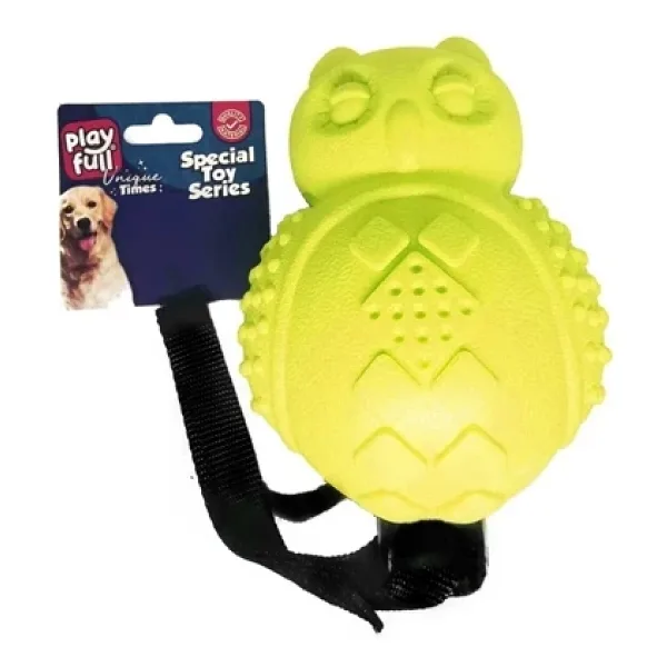 Playfull 30x10 cm Sesli Lüx Baykuş Sarı Köpek Eğitim Oyuncağı