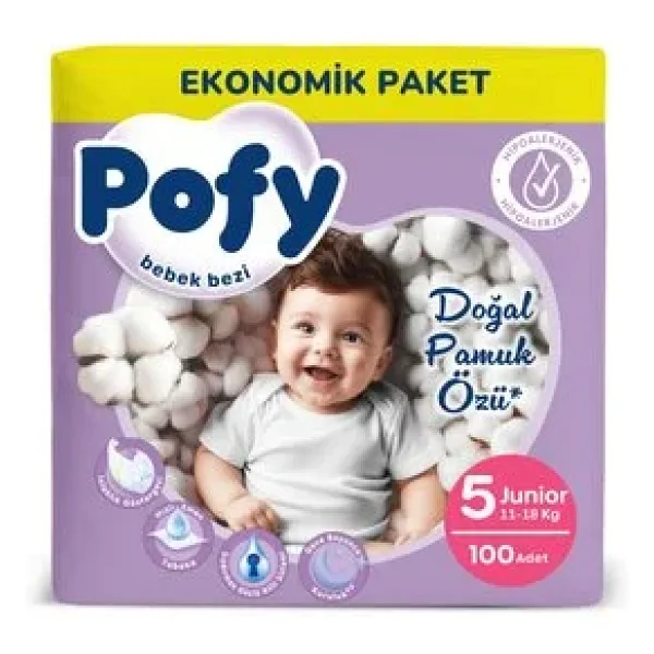 Pofy 5 Numara Junior 100'lü Bebek Bezi