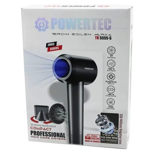 Powertec Plazma TR-5555 1900 W Saç Kurutma Makinesi