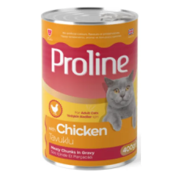Proline Tavuklu 400 gr 12'li Yetişkin Konserve Kedi Maması