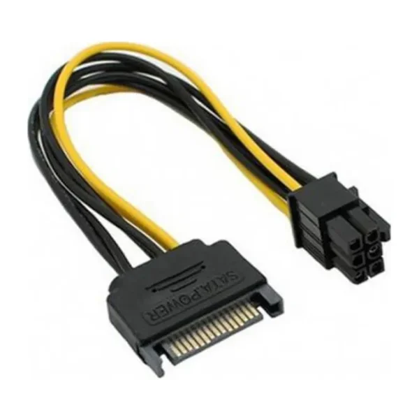 Sata to 6 Pin PCI-Express Ekran Kartı Power Çevirici Güç Kablosu