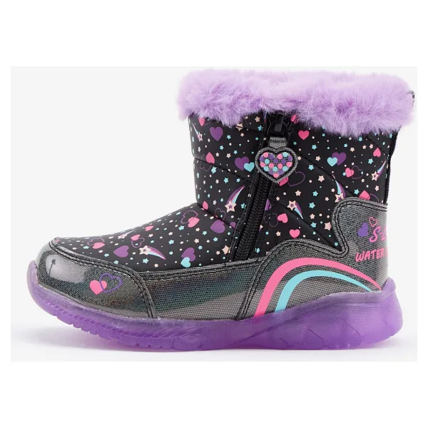 Skechers Illumi-Brights 302656N BKLV Siyah Işıklı Kız Bebek Bot