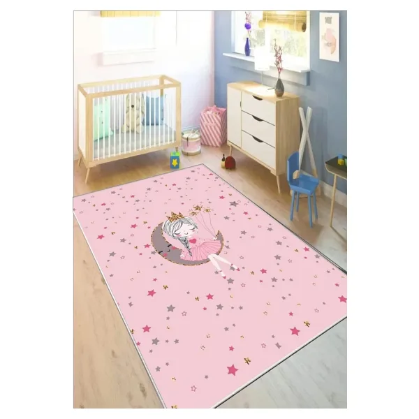 STY Home Ayda Oturan Kız Çocuk Halısı Yıkanabilir Kaymaz Taban bebek Ve Çocuk Odası Halısı matı