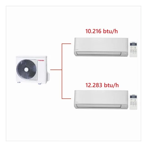 Toshiba 2M A++ + 10.000 +12.000 BTU/H Multi Split İnverter Klima