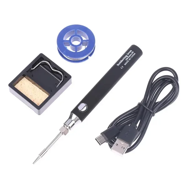 USB 5V 8W USB Siyah Kalem Havya Seti - Sıcaklık Ayarlı Mod Seçimli