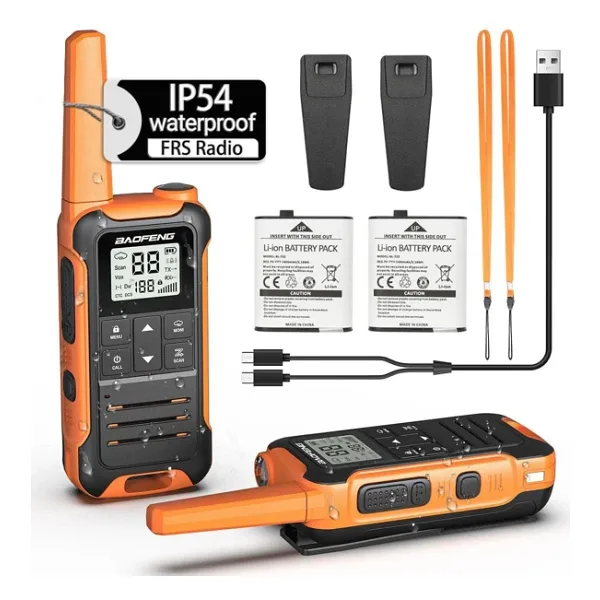 Valkyrie Baofeng Lisans Gerektirmez El Telsizi F22 22 Kanal Type-C Şarjlı 1400 Mah 2'Li Set