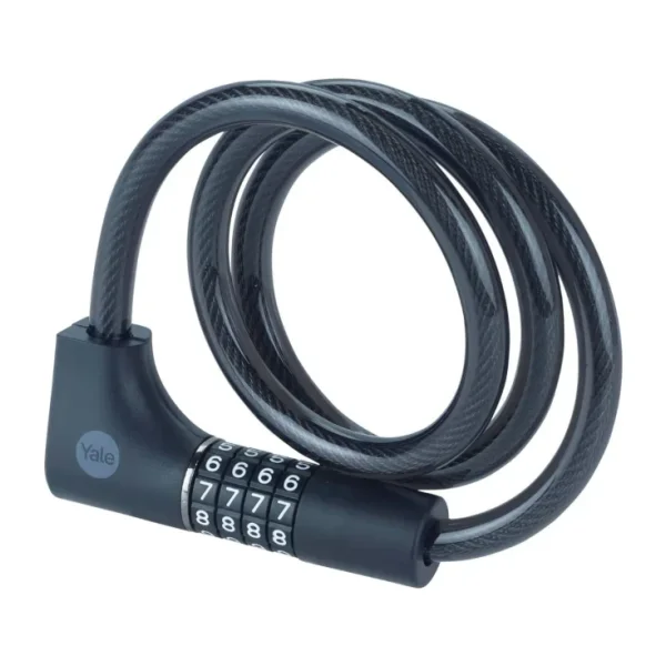 Yale Yale Essential Kablolu Bisiklet Kilidi 1000MM Şifreli ve Anahtarlı YCC0121002 - Antrasit