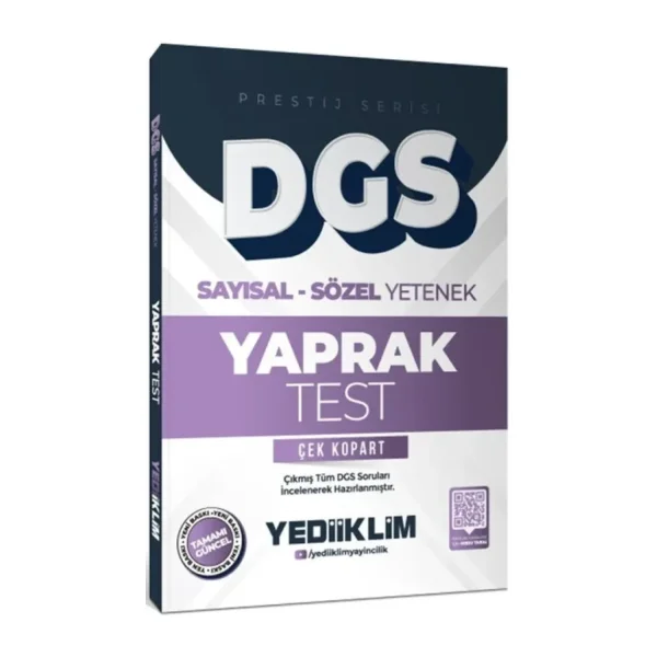 Yediiklim 2026 DGS Prestij Serisi Sayısal Sözel Yetenek Çek Kopart Yaprak Test