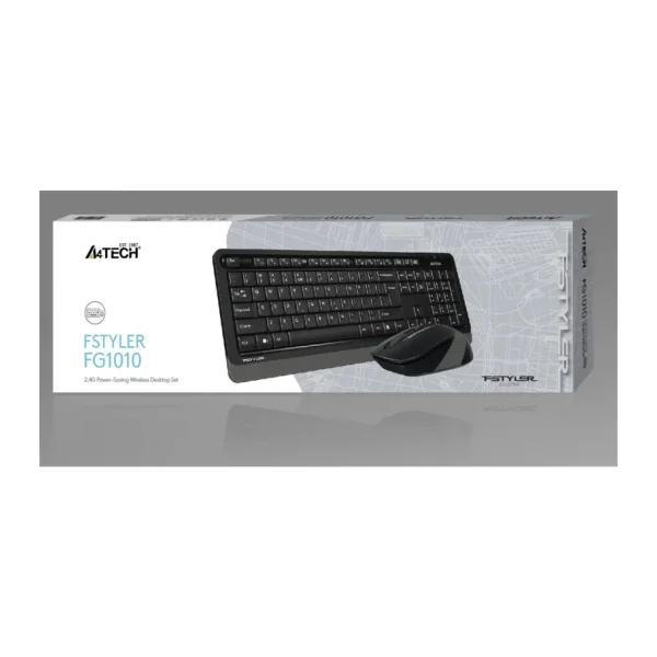 A4 Tech FG1010 Siyah-Gri Q Kablosuz Klavye Mouse Seti