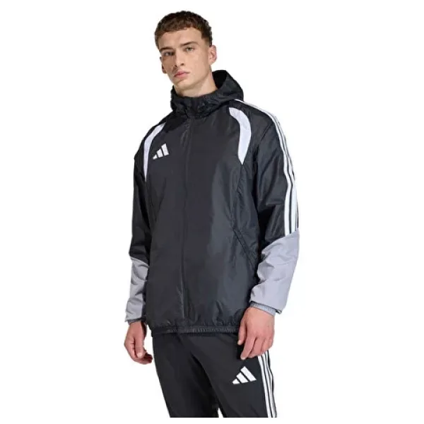 Adidas Tiro26C Aw Jkt Erkek Futbol Antrenman Yağmurluk JX4247 Siyah