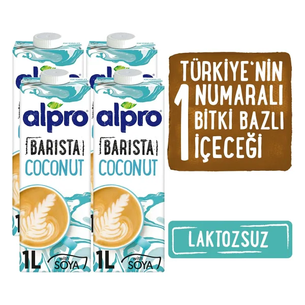 Alpro Barista Hindistan Cevizi Sütü 1 lt 4'lü