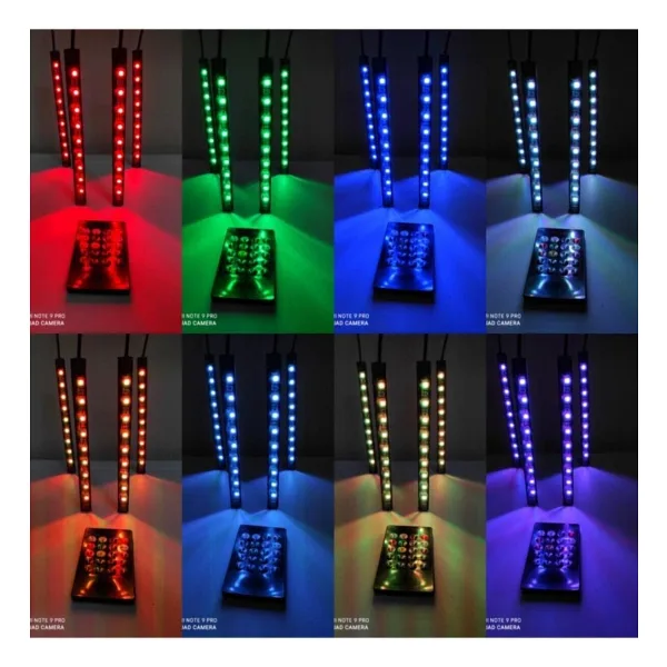 Atmosferik Aydınlatma Araç İçi Ayak Altı Led Müziğe Sese Duyarlı Kumandalı Rgb Aydınlatma Kaliteli