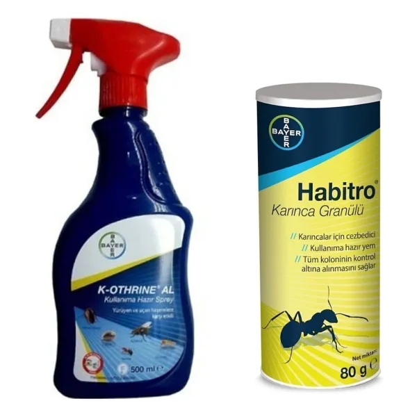 Bayer K-othrine Al 500 + Habitro Karınca Granülü Ilacı 80 Gr.
