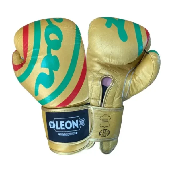 By Leon 1982 Curved Deri Kick Boks ve Muay Thai Eldiveni Altın (12 Oz)