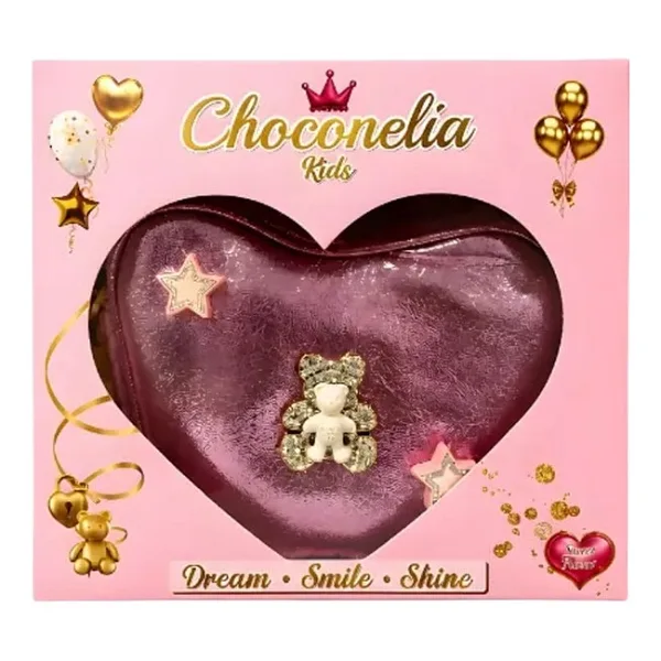 Chocogirl Shiny Heart Deri Lila Renk Kız Çocuk Çantası