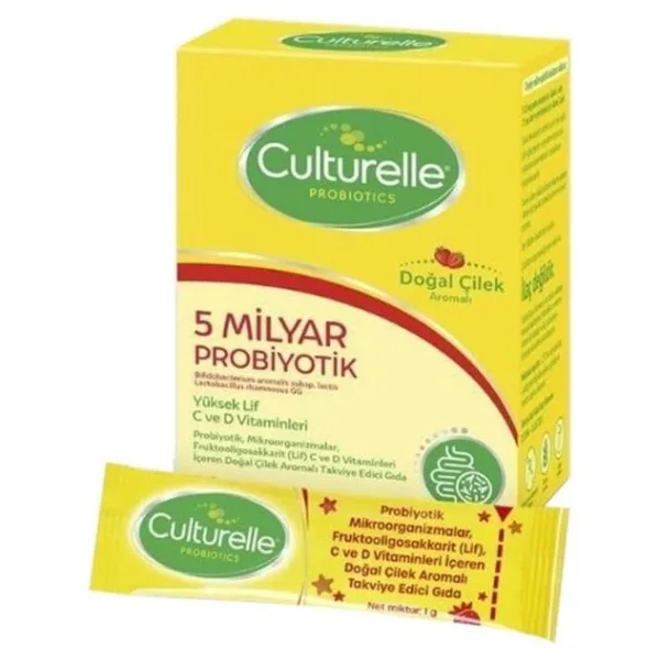 Culturelle Probiotics Doğal Çilek Aromalı 5 Milyar Probiyotik 30 Saşe - --
