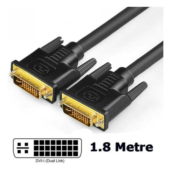 Dvi to Dvi Kablo Çift Filtreli DVI-I Dual Link 24+5 - 1.8 Metre