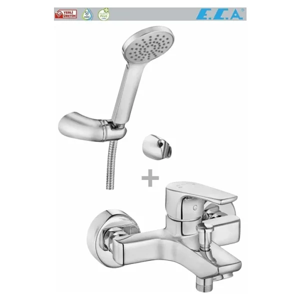 Eca Niobe Banyo Bataryası 482+Eca Spil Mafsallı Duş Seti 2'Li Set