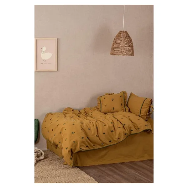 Ecocotton Larina Hardal Organik Bebek Nevresim Takımı