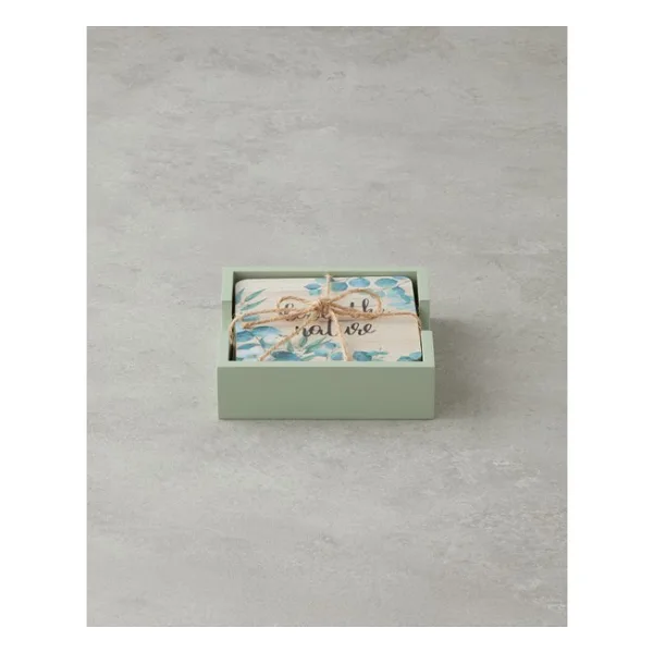 English Home Gum Ahşap 7 Parça Bardak Altlığı Renkli