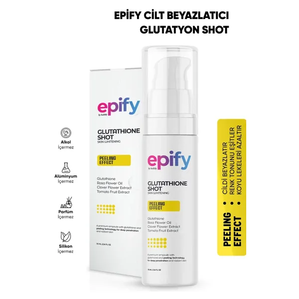 Epify Glutatyon Shot 75 ml Peeling Etkili Cilt Beyazlatıcı Krem