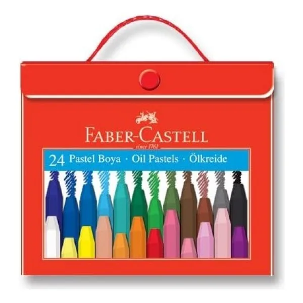 Faber-Castell Faber Castell 24'lü Çantalı Pastel Boya Kalemi Set
