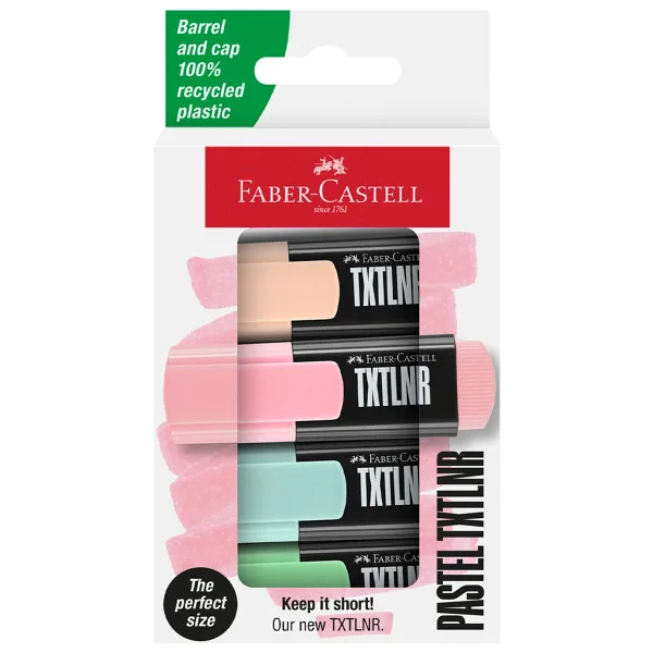 Faber-Castell Mini 154214 Pastel 4'lü Fosforlu Kalem