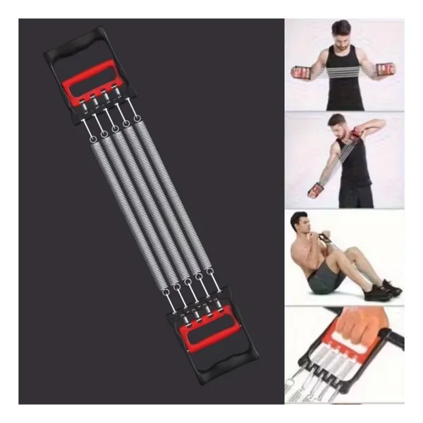 Findit Göğüs Genişletme ve Kuvvet Egzersiz Aleti - 5 Yaylı 5 Kademeli Ayarlanabilir Fitness ve Kuvvet Antrenmanı Ekipmanı (2818) - 3 - Renkli
