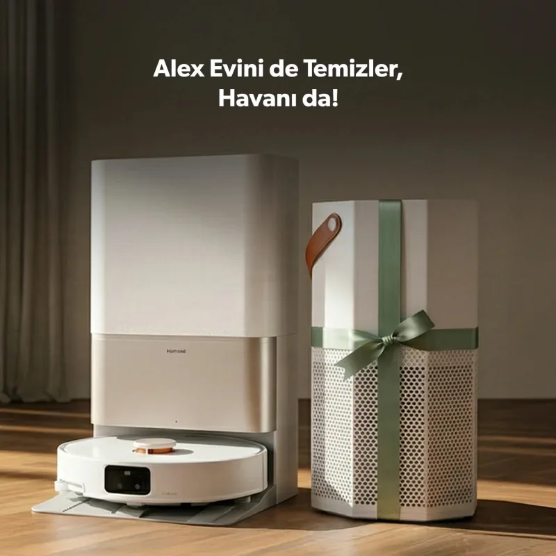 Homend Alex 50 Pro Çöp İstasyonlu Akıllı Robot Süpürge