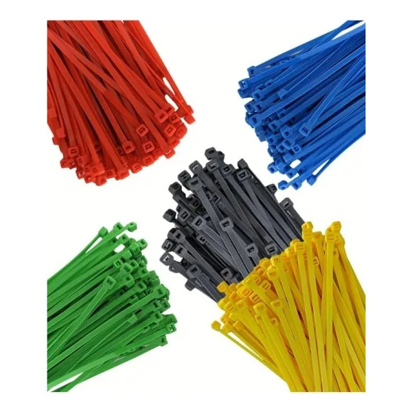 Kavanozlu 200 Adet 5 RENK Elektrik Kablosu Kablo Bağı Klips Plastik Kelepçe Cırt Cırt Kelepçe 120 mm