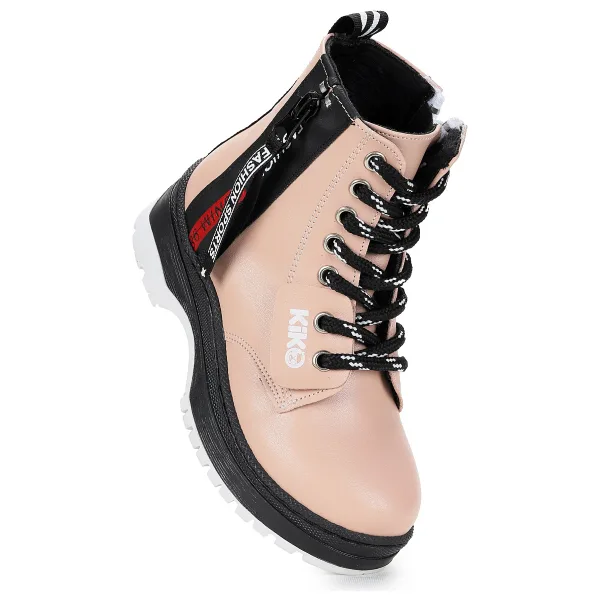 Kiko Kids Fashion Cilt Fermuarlı Termo Taban Kız Çocuk Bot