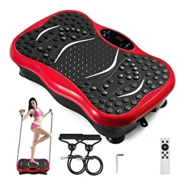 Kumandalı Vibrofitto Titreşimli Egzersiz Fitness Kondisyon Masaj Spor Aleti 50 cm - Kırmızı